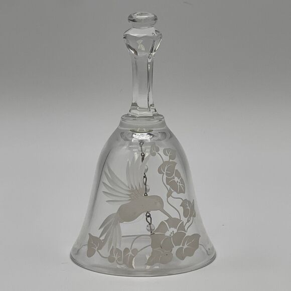 AVON Lot Set of 4 Lead Crystal Wine Goblet Glass Bell Candlestick Holders Footed - Picture 8 of 16